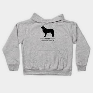 Leonberger Black Silhouette Kids Hoodie